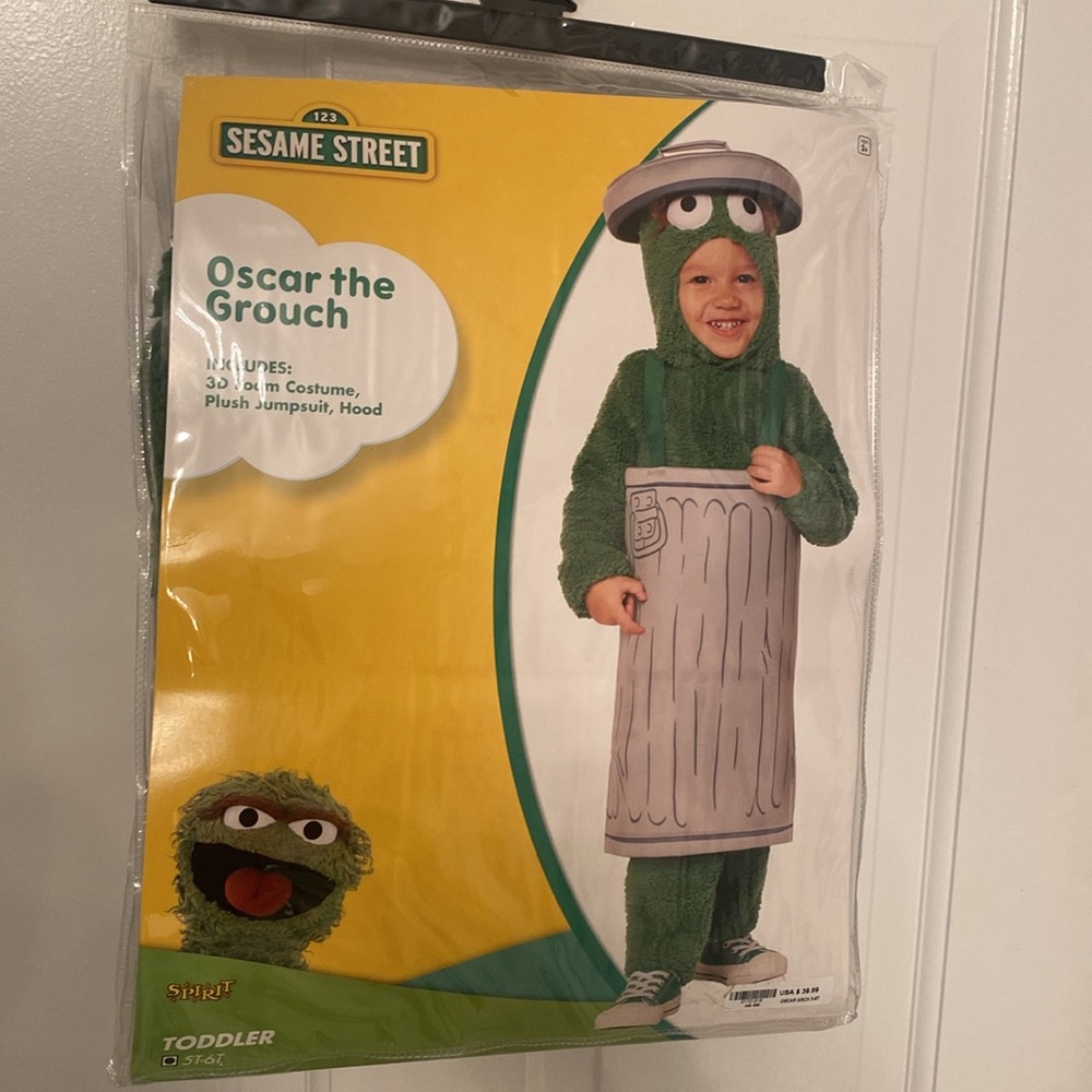 Sesame Street Oscar the Grouch Toddler Costume - Green